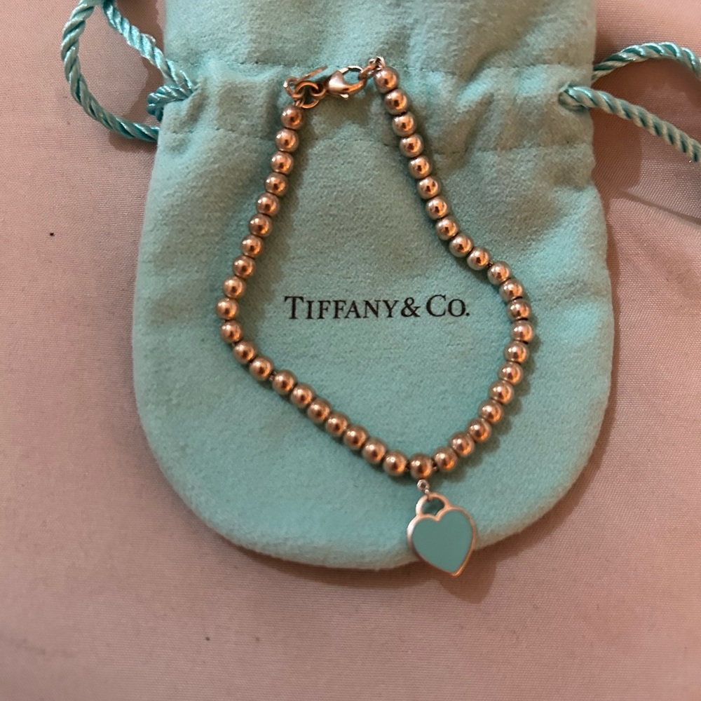 Tiffany & Co. Gold Bracelet with Heart Charm